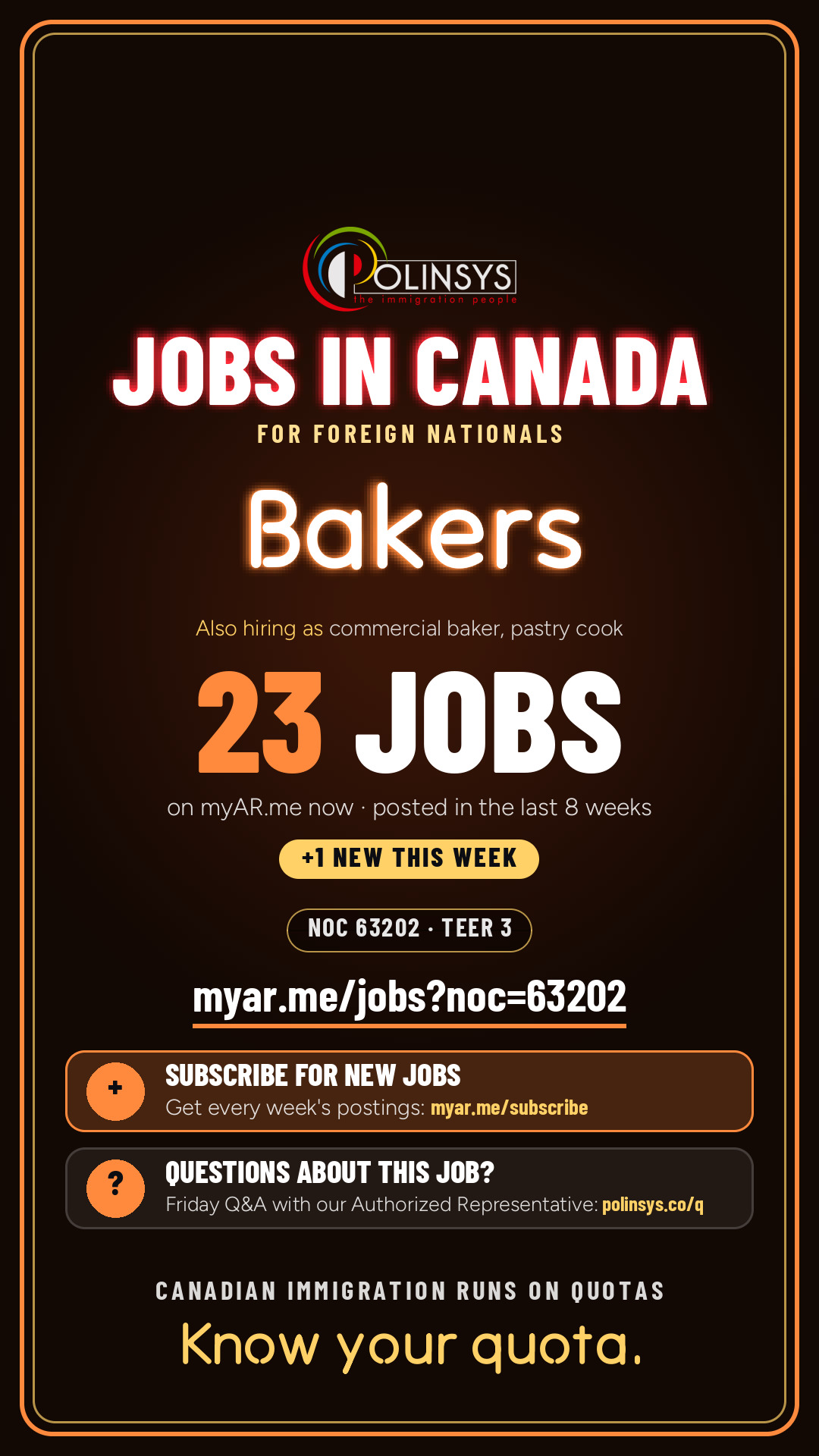 Job card: Bakers (NOC 63202) — 23 jobs on myAR.me