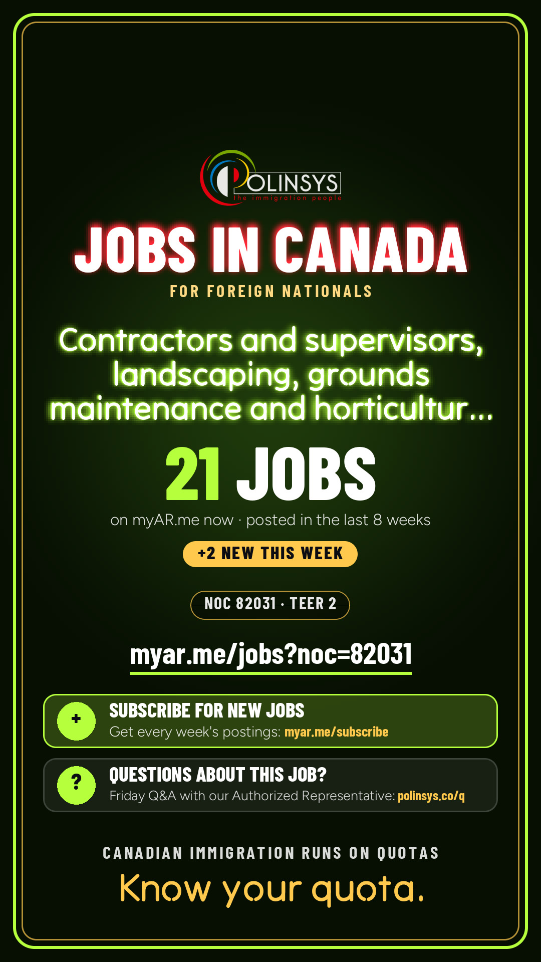 Contractors and supervisors, landscaping, grounds maintenance and horticulture services — NOC 82031