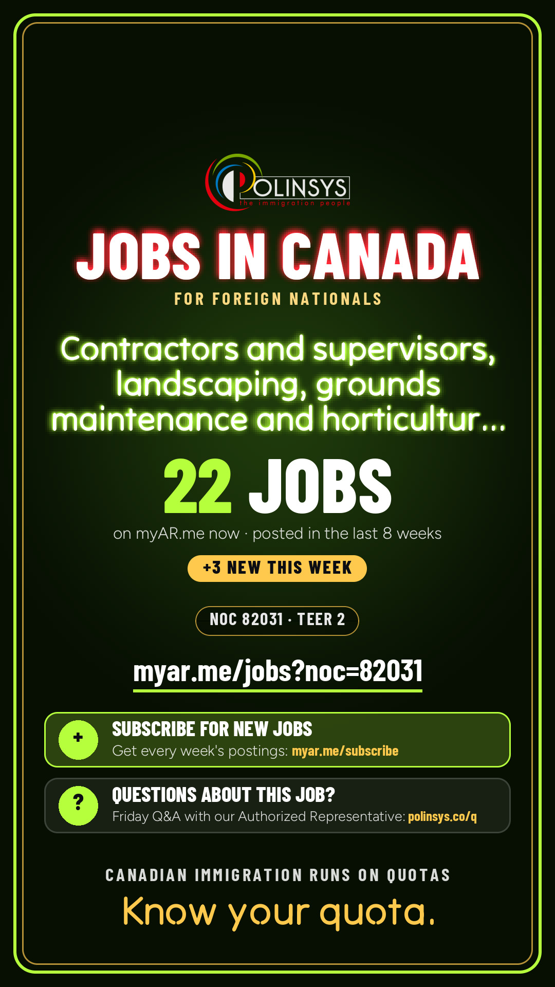 Contractors and supervisors, landscaping, grounds maintenance and horticulture services — NOC 82031
