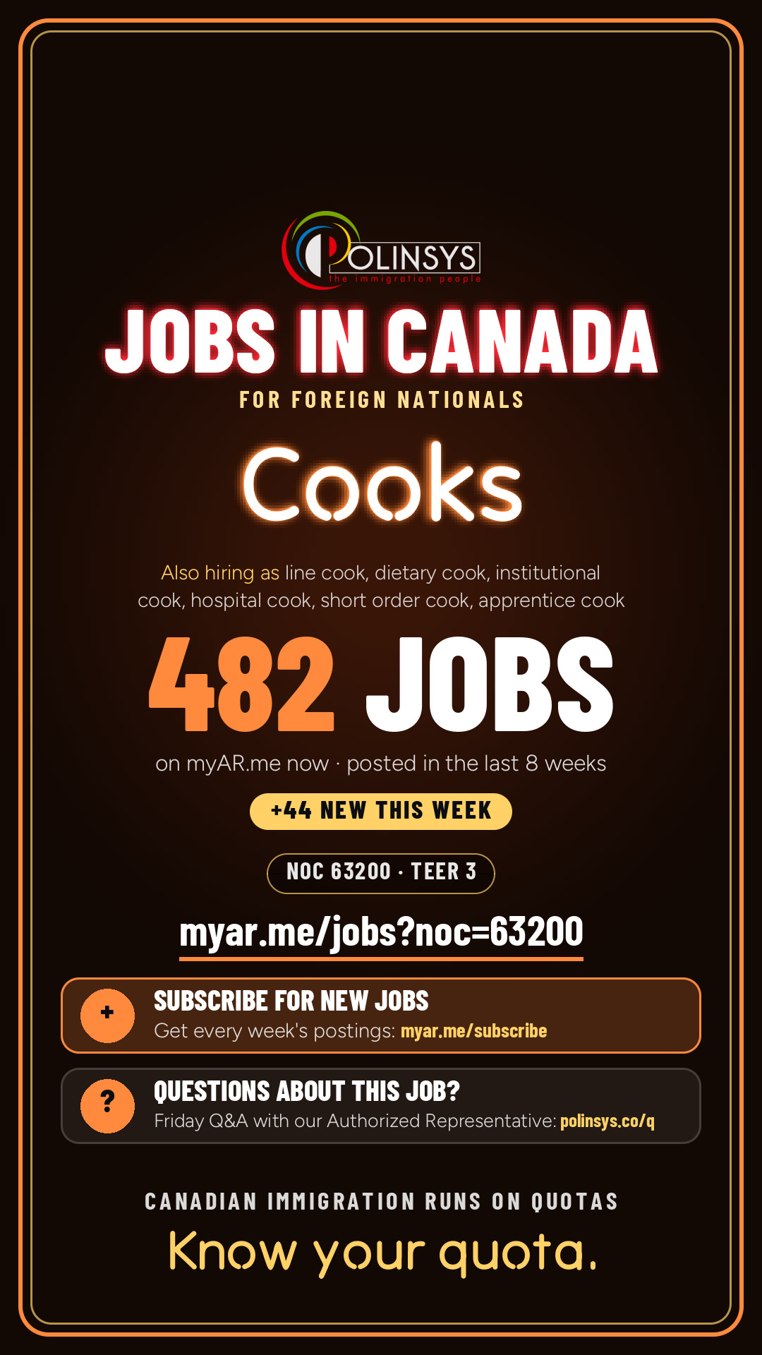 Cooks — NOC 63200