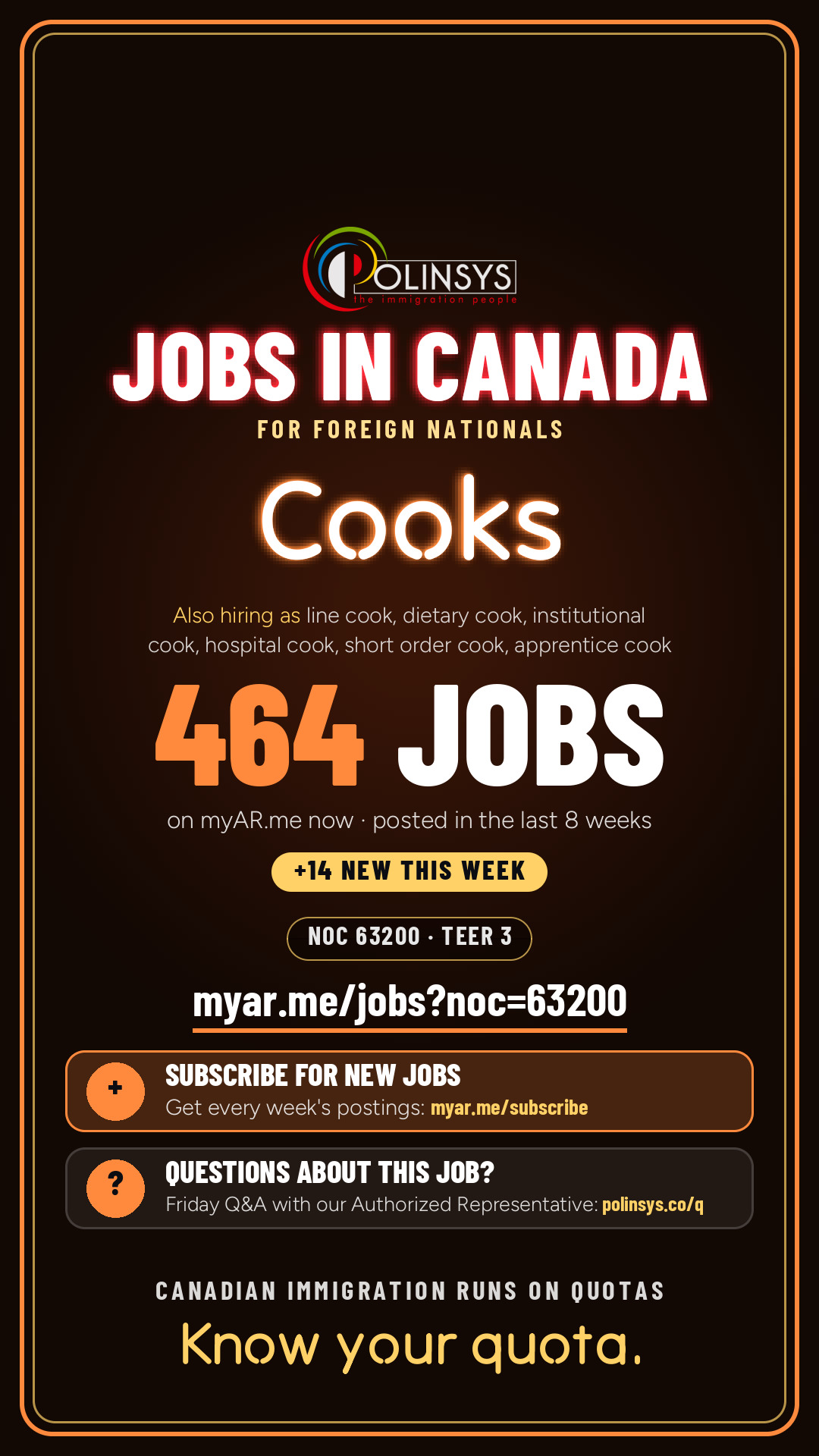 Cooks — NOC 63200