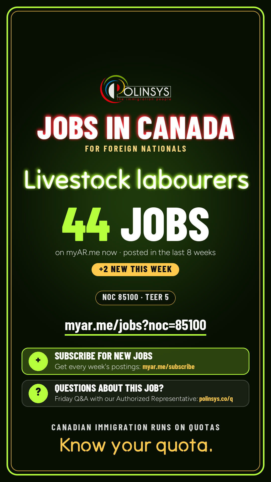 Livestock labourers — NOC 85100