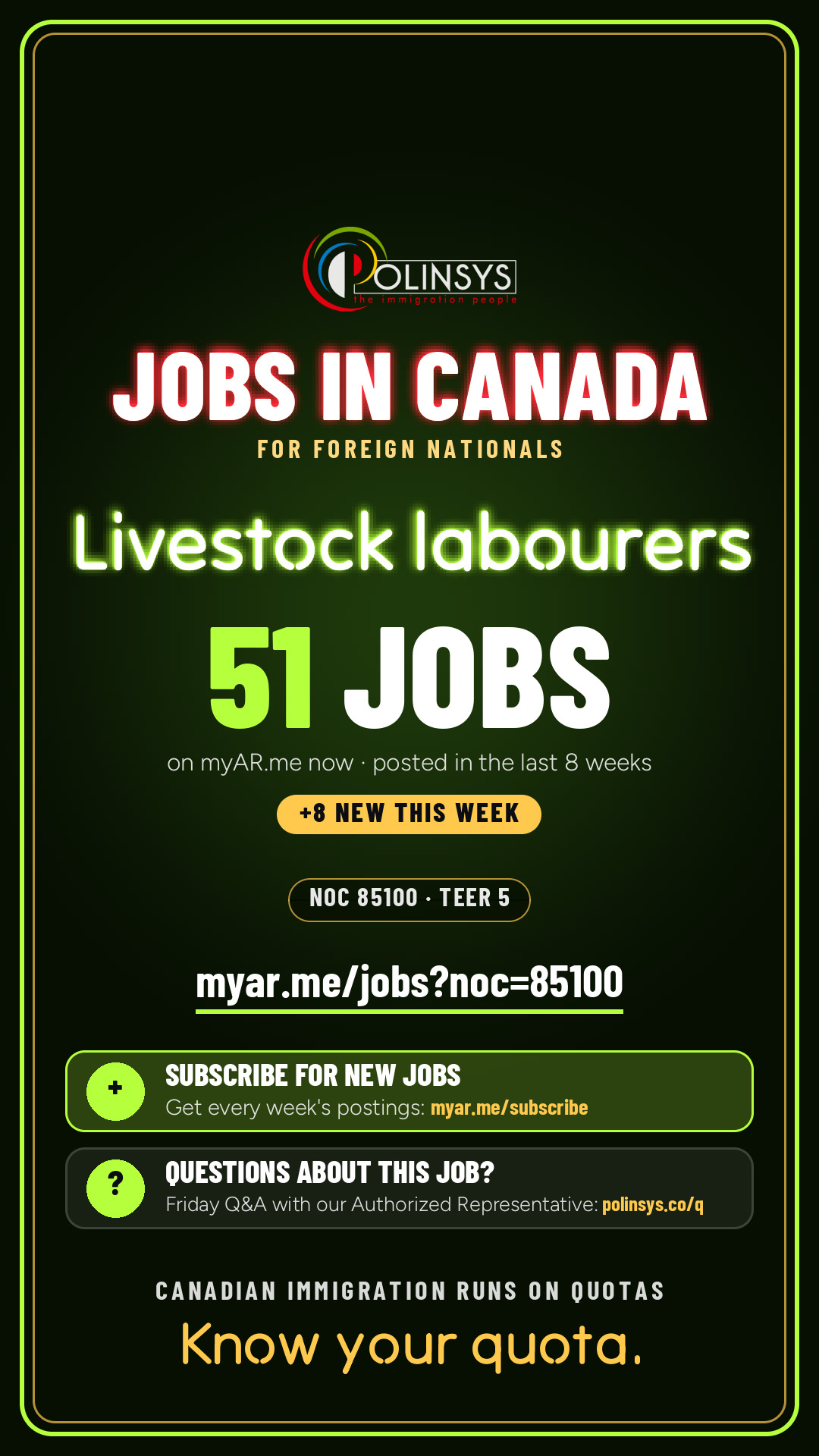 Livestock labourers — NOC 85100