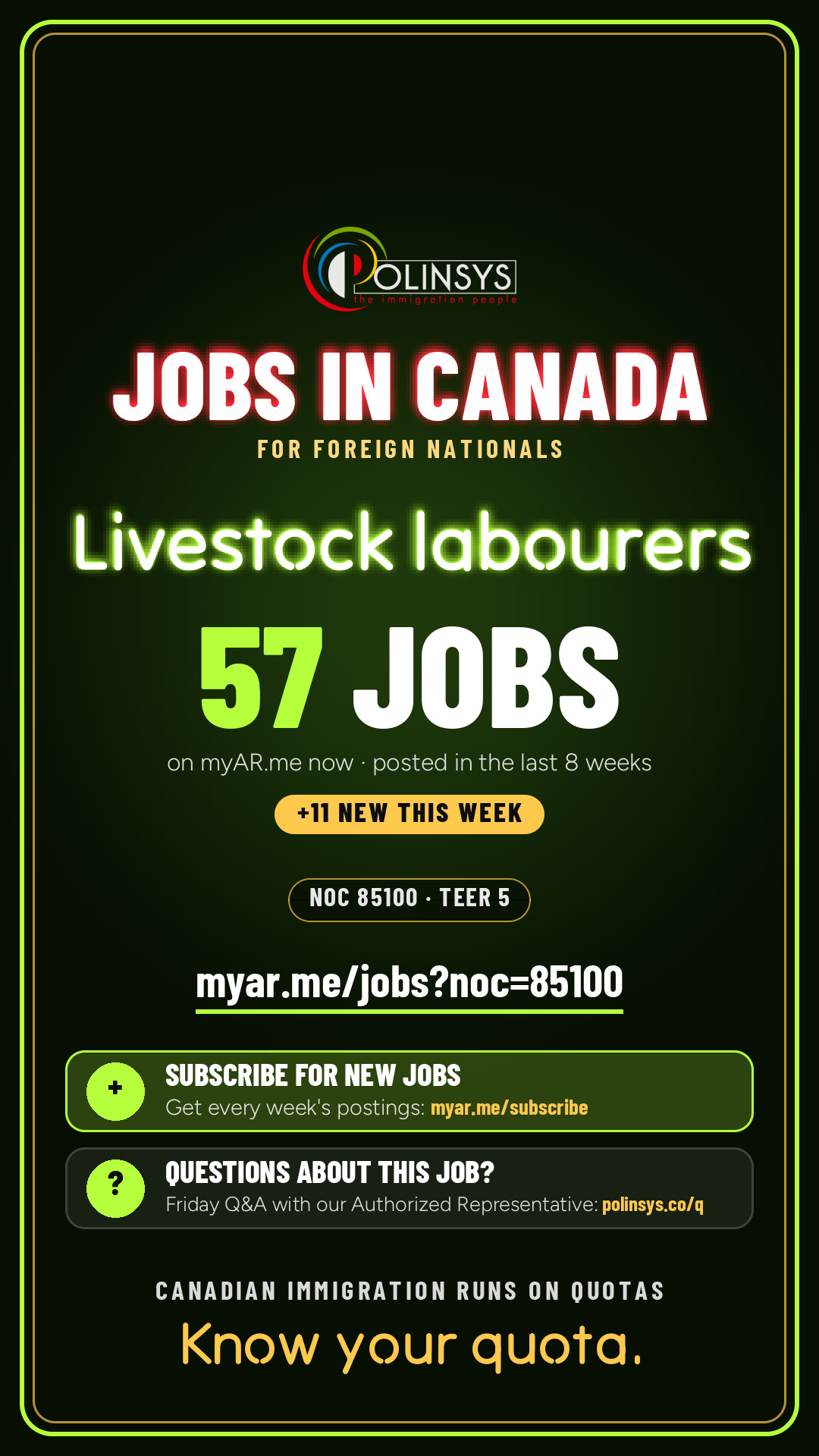 Livestock labourers — NOC 85100