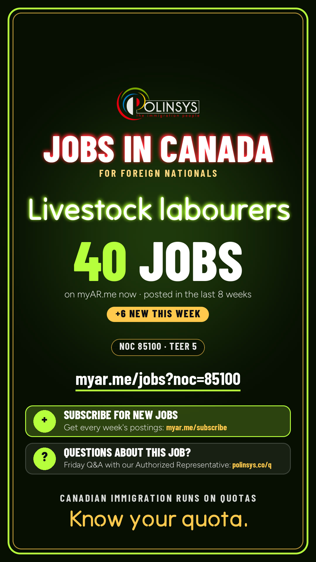 Livestock labourers — NOC 85100