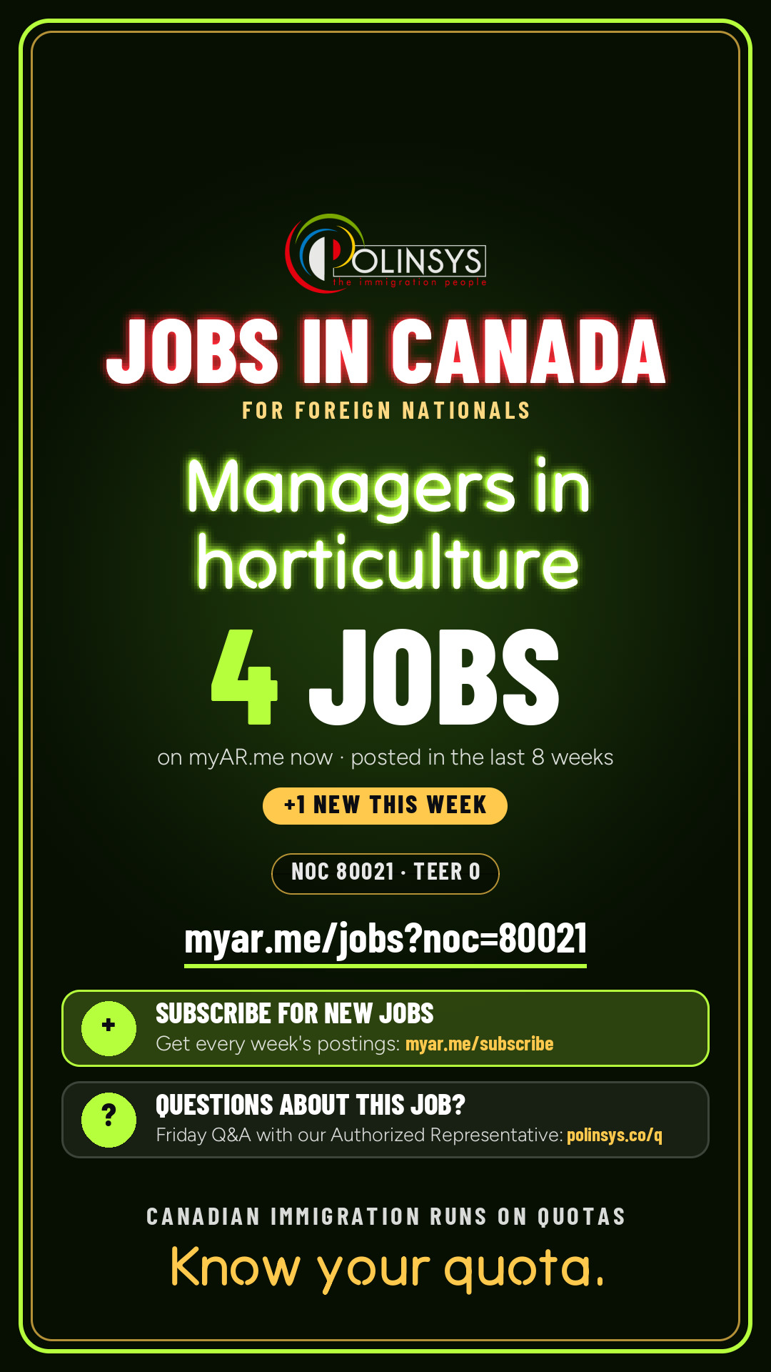 Managers in horticulture — NOC 80021