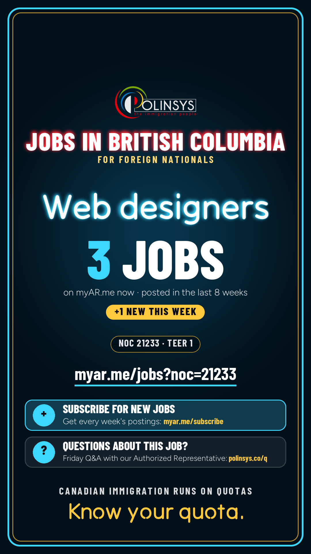 Job card: Web designers (NOC 21233) — 3 jobs on myAR.me