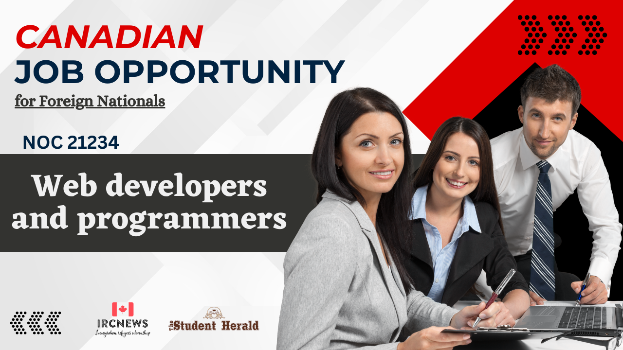 Canadian Job Opportunity for Foreign Nationals: NOC 21234, Web ...